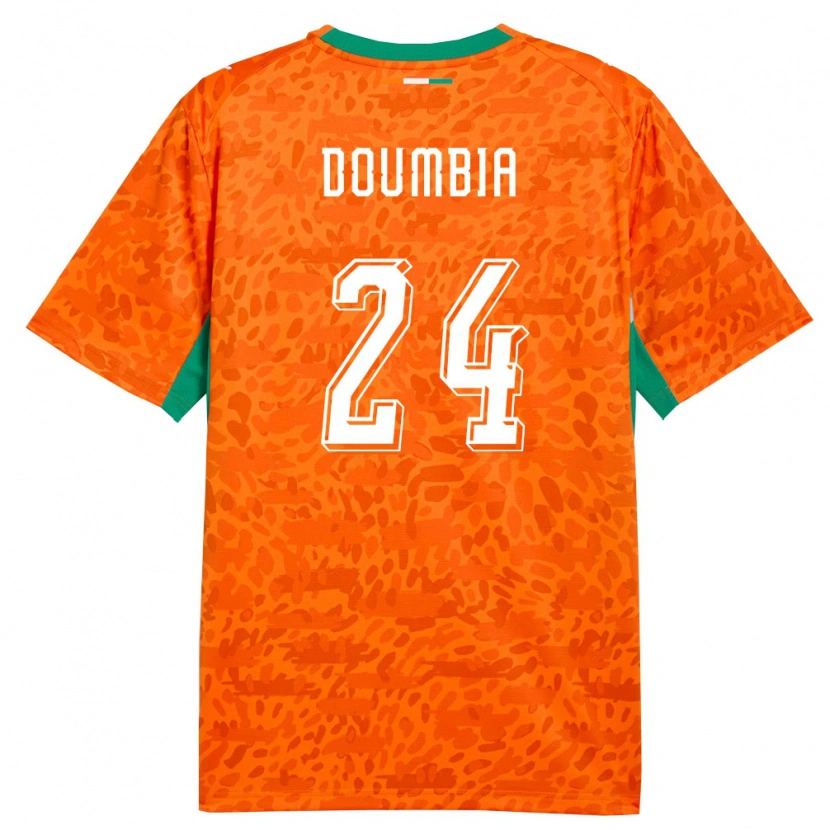 Danxen Män Elfenbenskusten Vayanga Doumbia #24 Orange Grön Vit Hemmatröja Matchtröjor 26-28 Tröjor T-Tröja