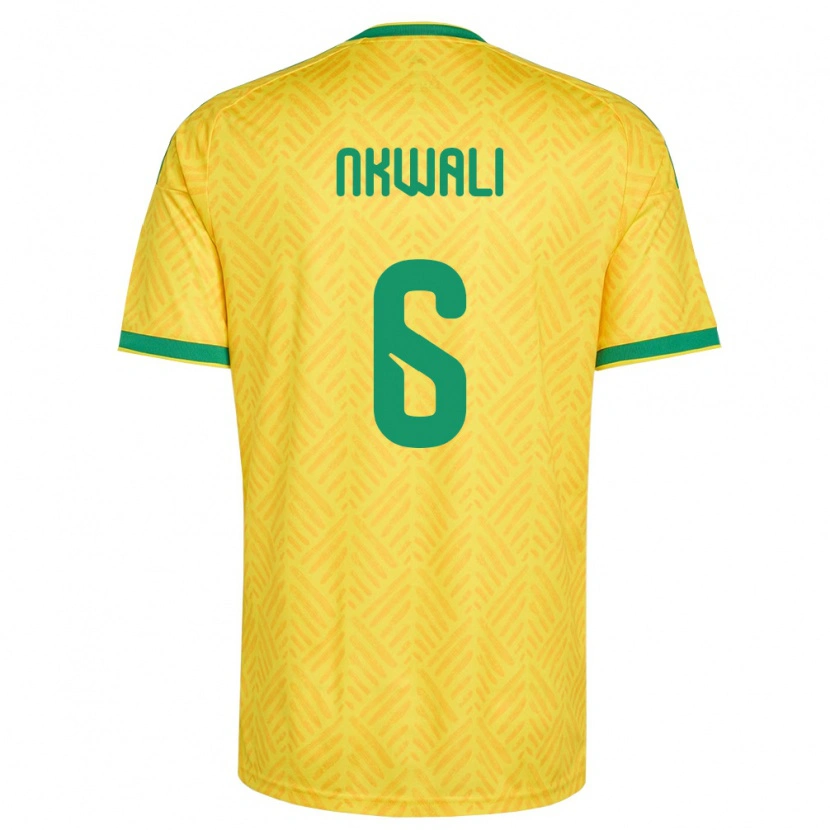 Danxen Män Sydafrika Siviwe Nkwali #6 Gul Grön Hemmatröja Matchtröjor 26-28 Tröjor T-Tröja