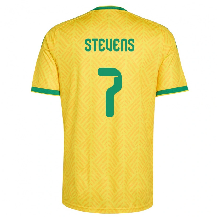 Danxen Män Sydafrika Selwyn Stevens #7 Gul Grön Hemmatröja Matchtröjor 26-28 Tröjor T-Tröja