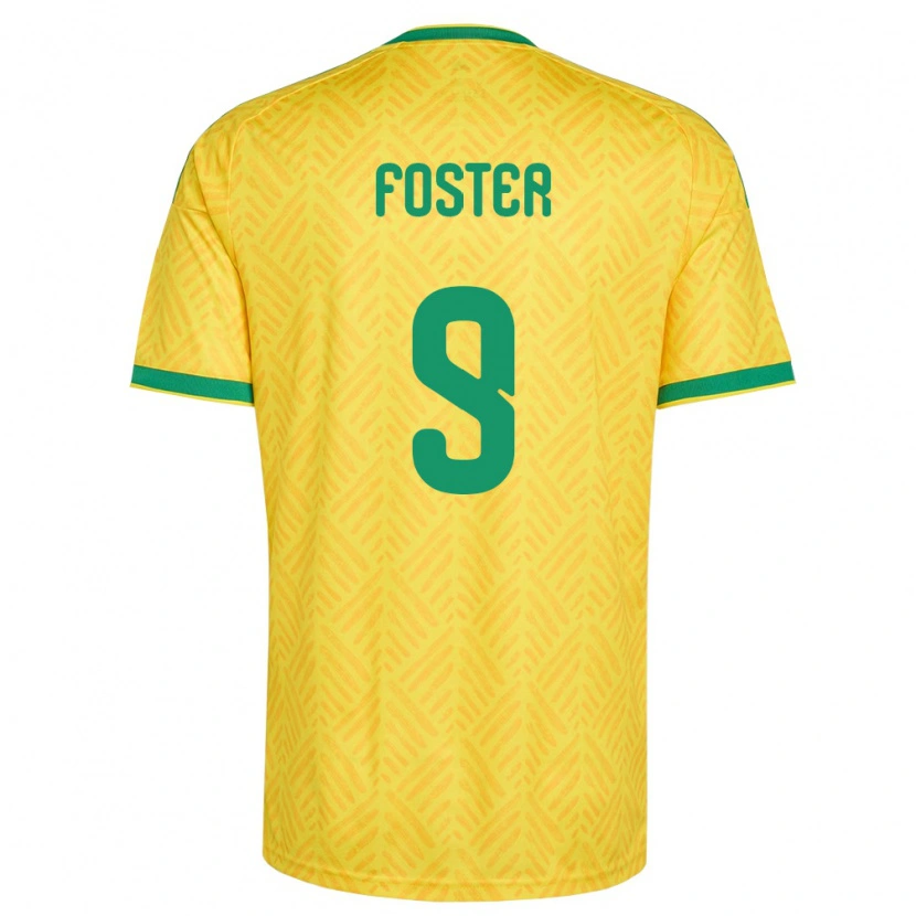 Danxen Män Sydafrika Lyle Foster #9 Gul Grön Hemmatröja Matchtröjor 26-28 Tröjor T-Tröja