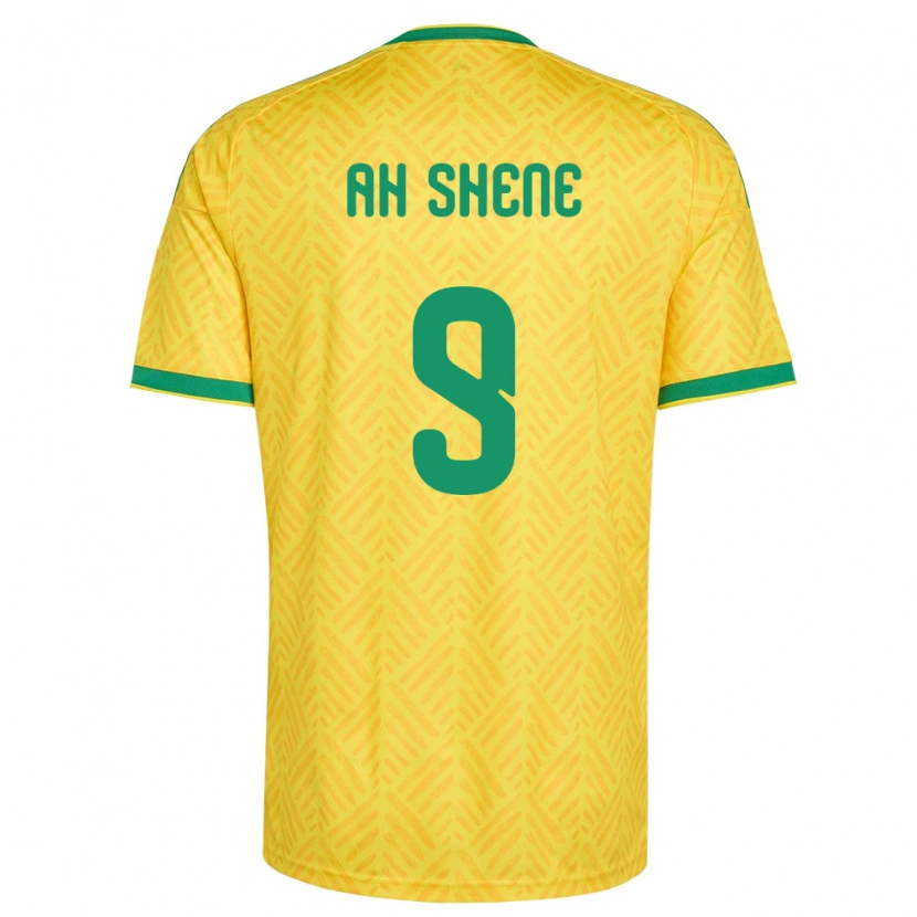 Danxen Män Sydafrika Jody Ah Shene #9 Gul Grön Hemmatröja Matchtröjor 26-28 Tröjor T-Tröja