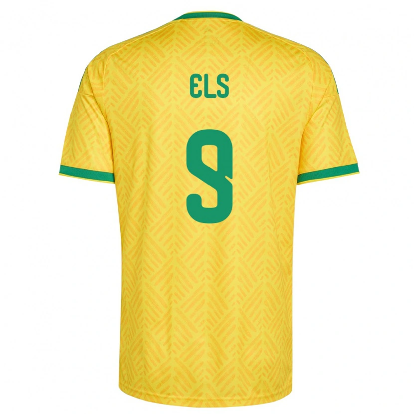 Danxen Män Sydafrika Shaun Els #9 Gul Grön Hemmatröja Matchtröjor 26-28 Tröjor T-Tröja