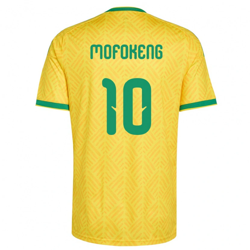 Danxen Män Sydafrika Relebohile Mofokeng #10 Gul Grön Hemmatröja Matchtröjor 26-28 Tröjor T-Tröja