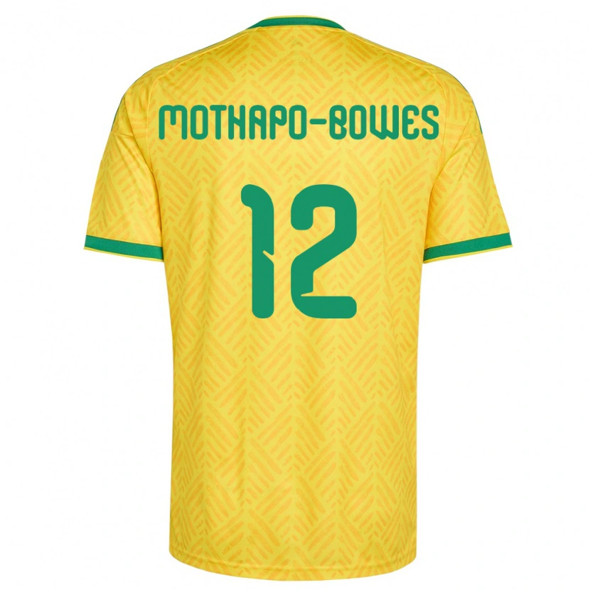 Danxen Män Sydafrika Tumi Mothapo-Bowes #12 Gul Grön Hemmatröja Matchtröjor 26-28 Tröjor T-Tröja