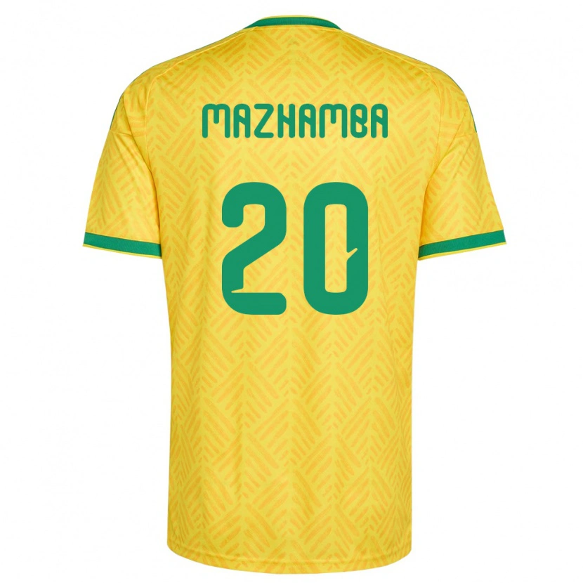 Danxen Män Sydafrika Takalani Mazhamba #20 Gul Grön Hemmatröja Matchtröjor 26-28 Tröjor T-Tröja