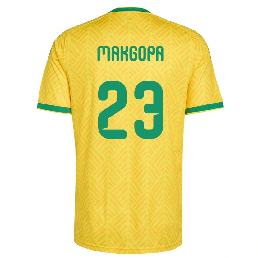 Danxen Män Sydafrika Evidence Makgopa #23 Gul Grön Hemmatröja Matchtröjor 26-28 Tröjor T-Tröja
