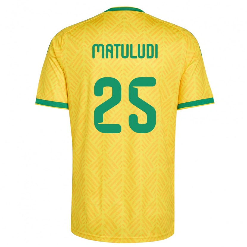 Danxen Män Sydafrika Thabang Matuludi #25 Gul Grön Hemmatröja Matchtröjor 26-28 Tröjor T-Tröja