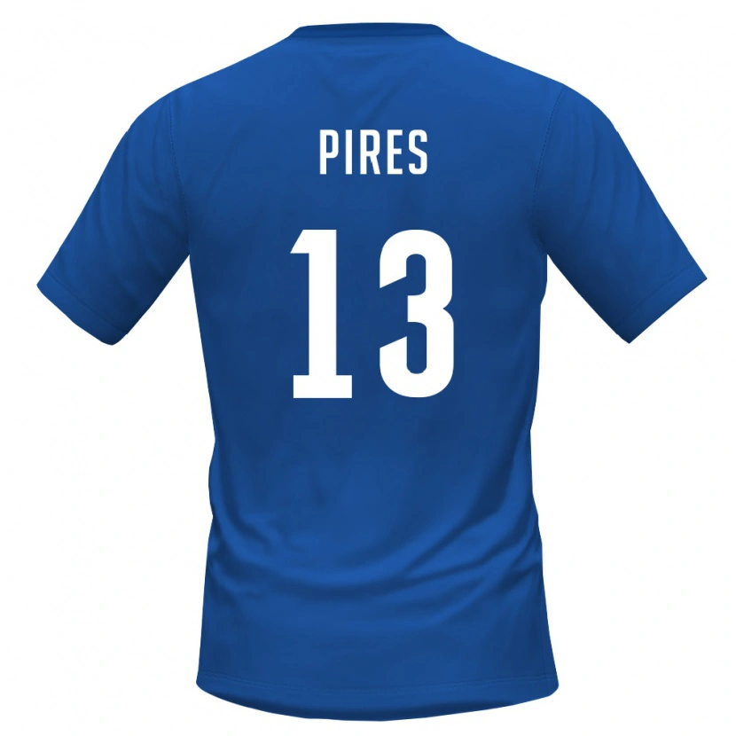 Danxen Män Kap Verde Kelvin Pires #13 Kunglig Blå Röd Hemmatröja Matchtröjor 26-28 Tröjor T-Tröja