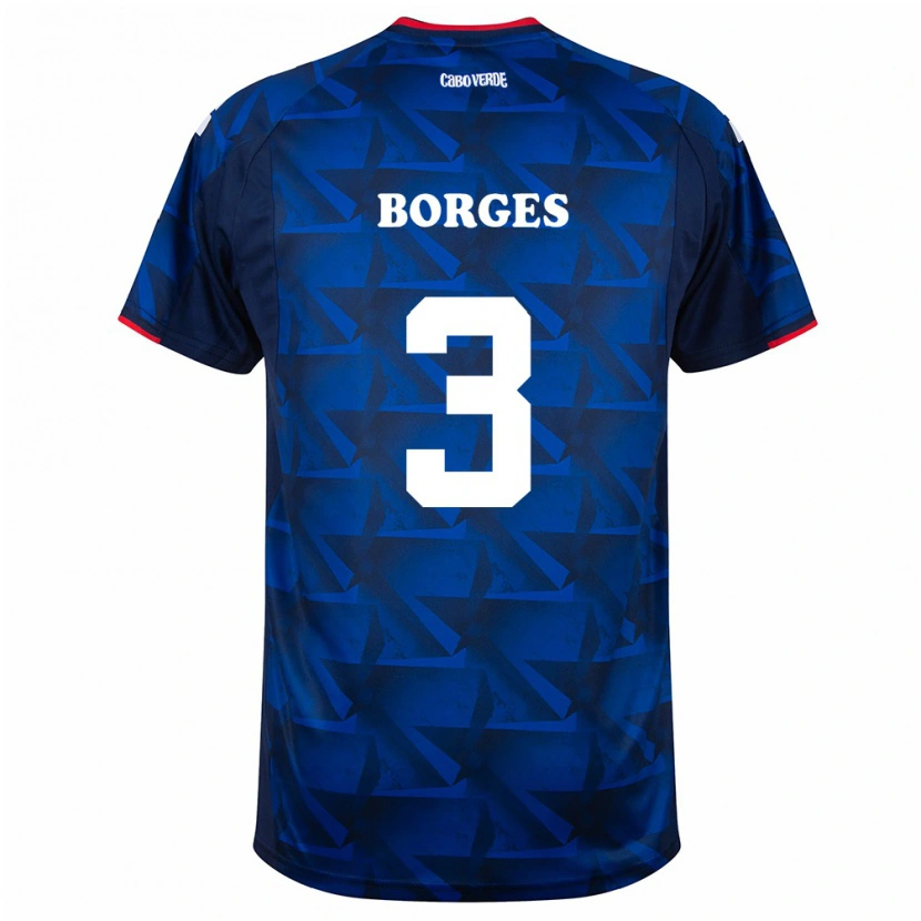 Danxen Män Kap Verde Diney Borges #3 Kunglig Blå Röd Hemmatröja Matchtröjor 26-28 Tröjor T-Tröja