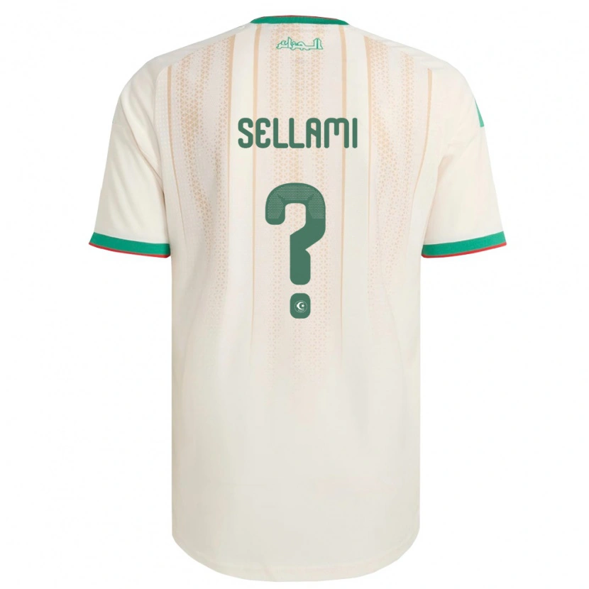 Danxen Män Algeriet Yanis Sellami #0 Off-White Grön Röd Hemmatröja Matchtröjor 26-28 Tröjor T-Tröja