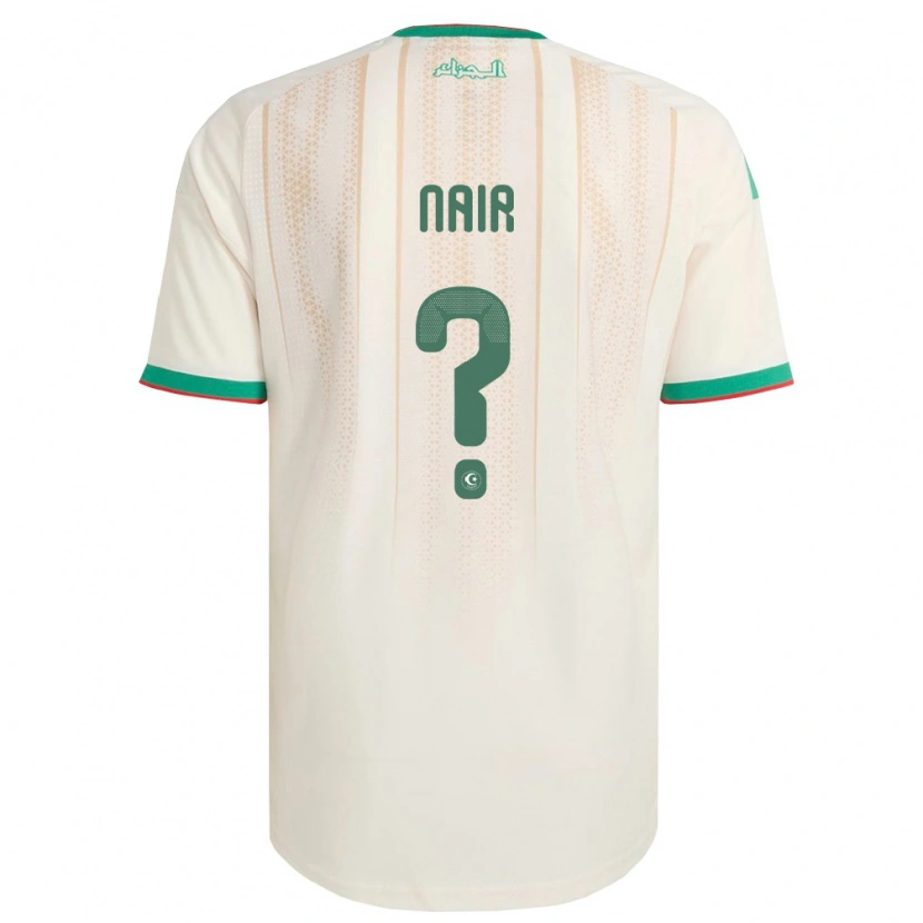 Danxen Män Algeriet Sohaib Naïr #0 Off-White Grön Röd Hemmatröja Matchtröjor 26-28 Tröjor T-Tröja