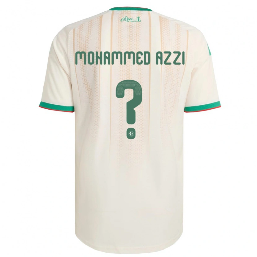 Danxen Män Algeriet Mostefa Mohammed Azzi #0 Off-White Grön Röd Hemmatröja Matchtröjor 26-28 Tröjor T-Tröja