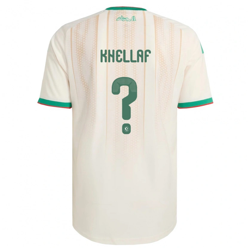 Danxen Män Algeriet Tarek Khellaf #0 Off-White Grön Röd Hemmatröja Matchtröjor 26-28 Tröjor T-Tröja