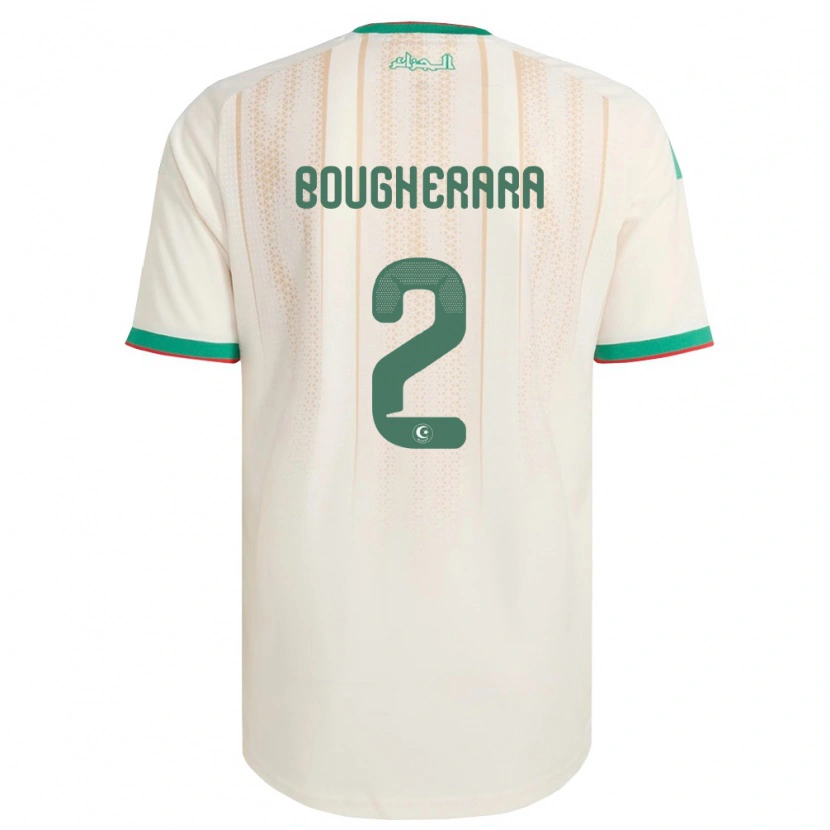 Danxen Män Algeriet Abdelhafid Bougherara #2 Off-White Grön Röd Hemmatröja Matchtröjor 26-28 Tröjor T-Tröja