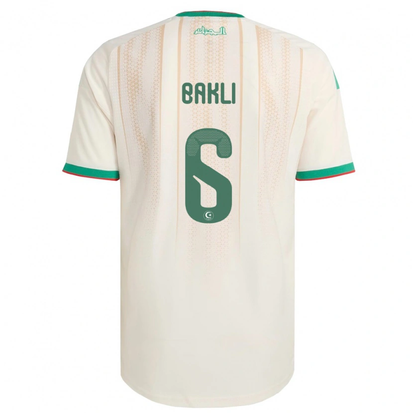 Danxen Män Algeriet Abdeselam Bakli #6 Off-White Grön Röd Hemmatröja Matchtröjor 26-28 Tröjor T-Tröja