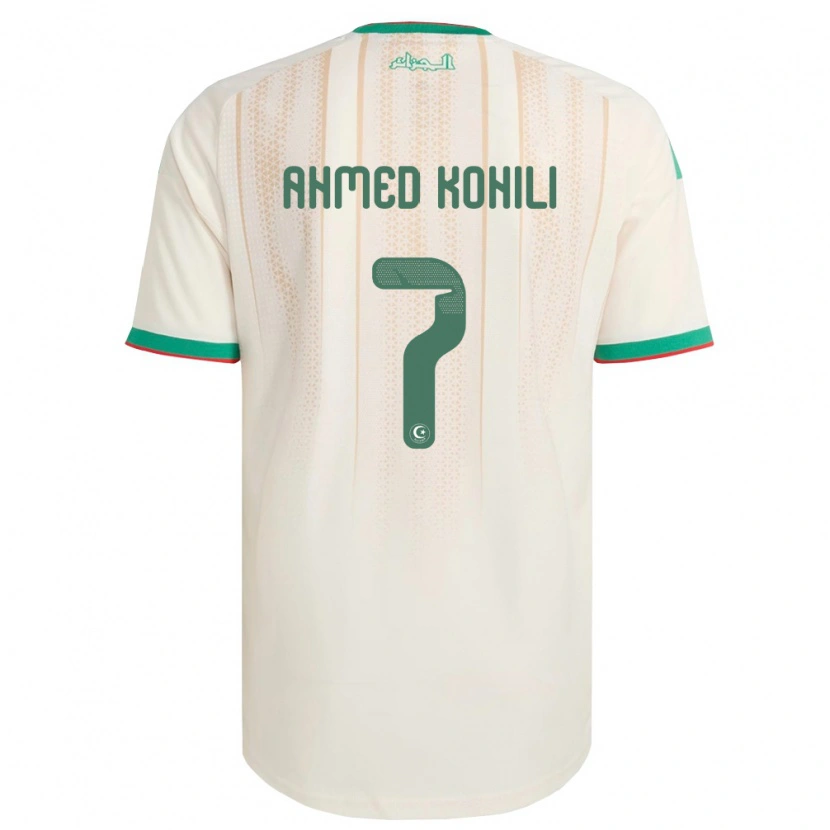 Danxen Män Algeriet Ben Ahmed Kohili #7 Off-White Grön Röd Hemmatröja Matchtröjor 26-28 Tröjor T-Tröja