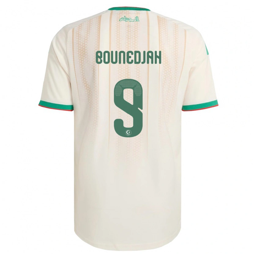 Danxen Män Algeriet Baghdad Bounedjah #9 Off-White Grön Röd Hemmatröja Matchtröjor 26-28 Tröjor T-Tröja