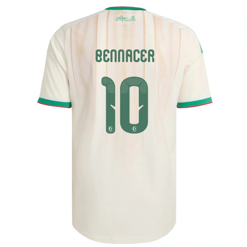 Danxen Män Algeriet Ismaël Bennacer #10 Off-White Grön Röd Hemmatröja Matchtröjor 26-28 Tröjor T-Tröja