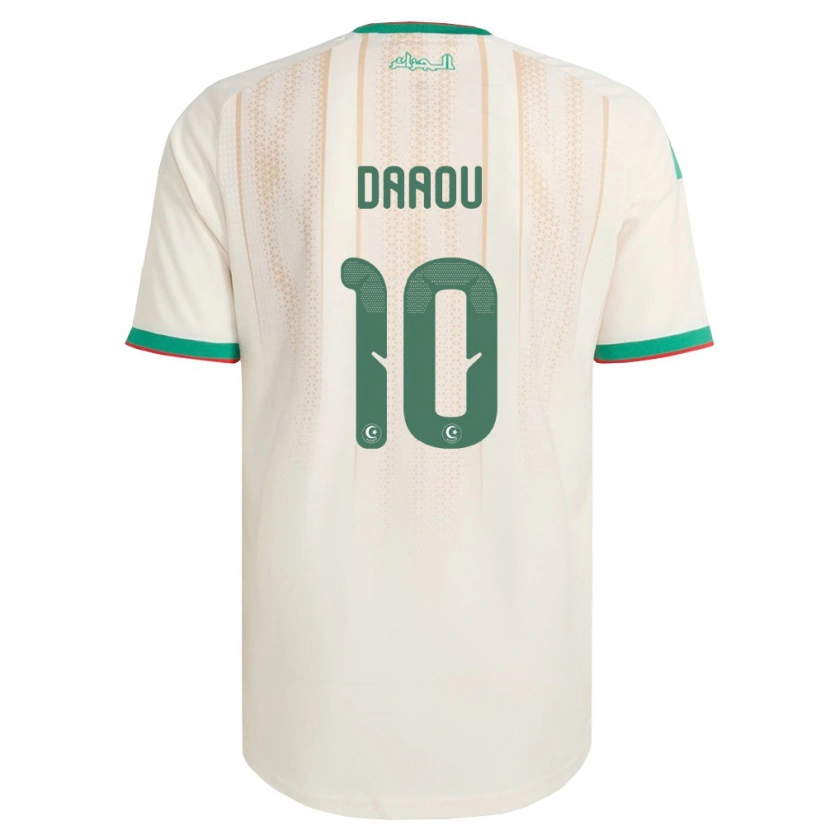 Danxen Män Algeriet Bilal Daaou #10 Off-White Grön Röd Hemmatröja Matchtröjor 26-28 Tröjor T-Tröja