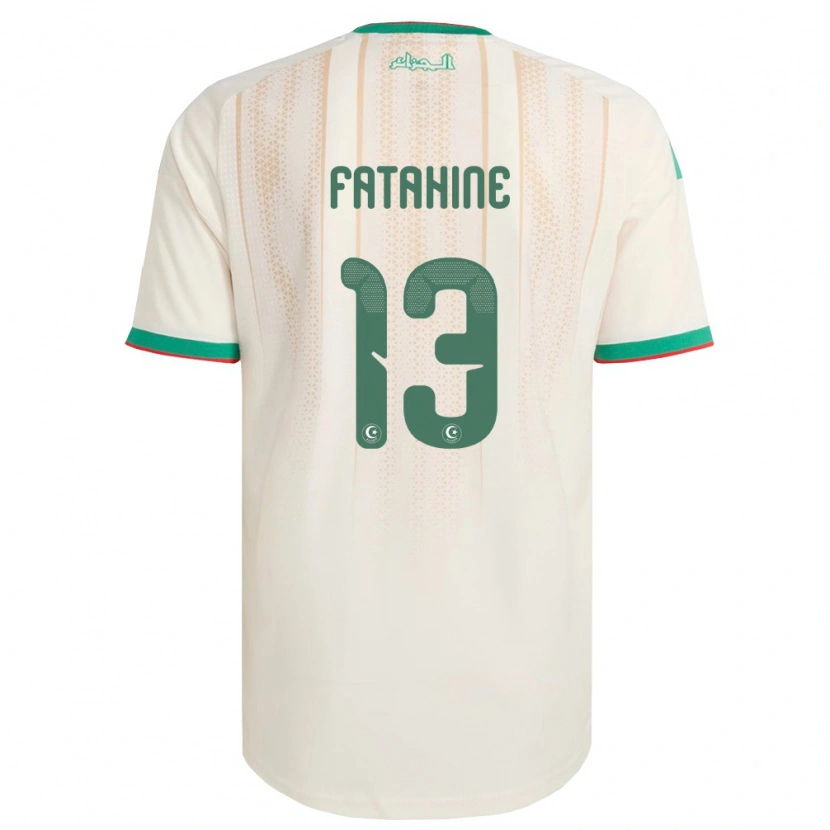 Danxen Män Algeriet Anis Fatahine #13 Off-White Grön Röd Hemmatröja Matchtröjor 26-28 Tröjor T-Tröja