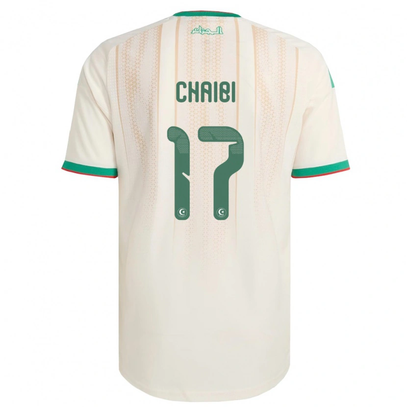Danxen Män Algeriet Farès Chaïbi #17 Off-White Grön Röd Hemmatröja Matchtröjor 26-28 Tröjor T-Tröja