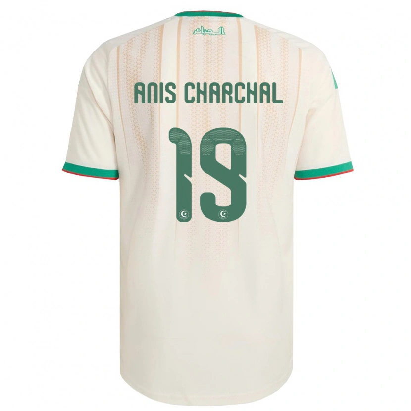 Danxen Män Algeriet Mohamed Anis Charchal #19 Off-White Grön Röd Hemmatröja Matchtröjor 26-28 Tröjor T-Tröja