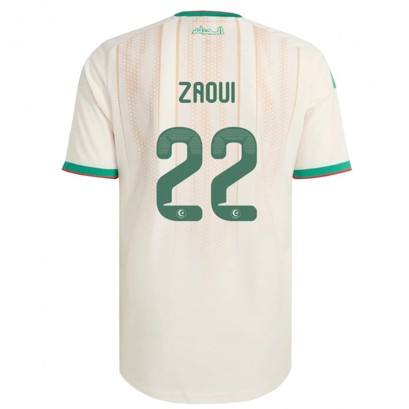 Danxen Män Algeriet Abderrahmane Zaoui #22 Off-White Grön Röd Hemmatröja Matchtröjor 26-28 Tröjor T-Tröja