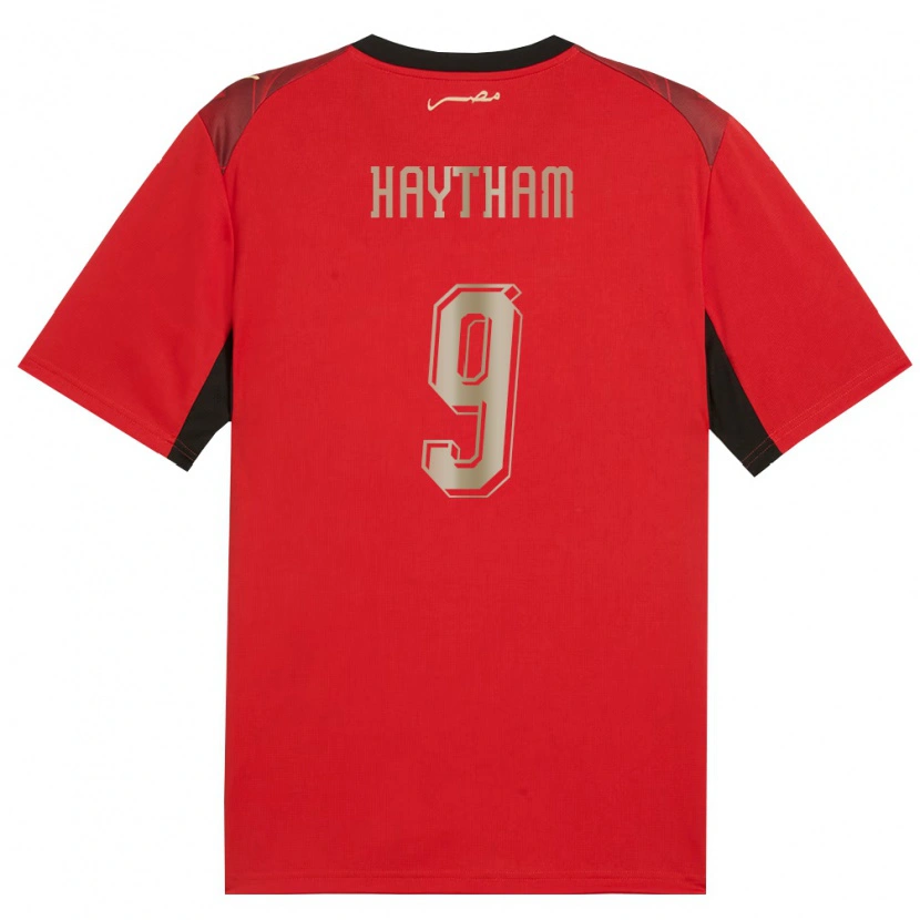 Danxen Män Egypten Mohamed Haytham #9 Röd Svart Guld Hemmatröja Matchtröjor 26-28 Tröjor T-Tröja