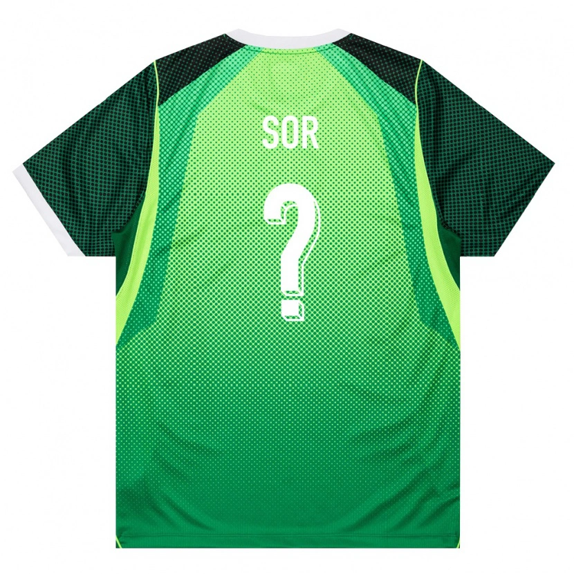 Danxen Män Nigeria Yira Sor #0 Grön Vit Hemmatröja Matchtröjor 26-28 Tröjor T-Tröja