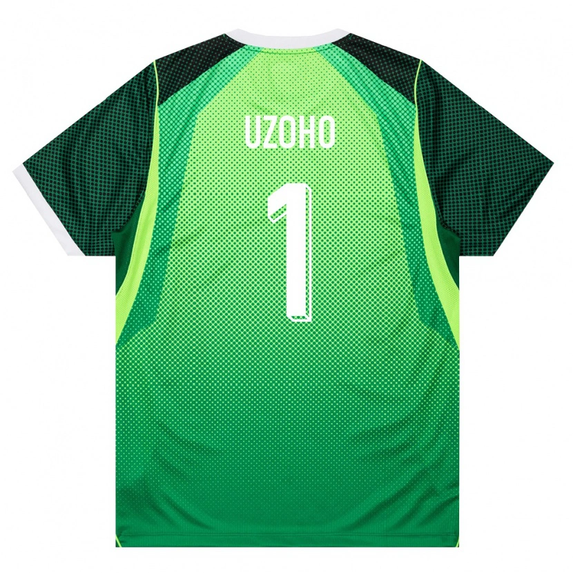 Danxen Män Nigeria Francis Uzoho #1 Grön Vit Hemmatröja Matchtröjor 26-28 Tröjor T-Tröja