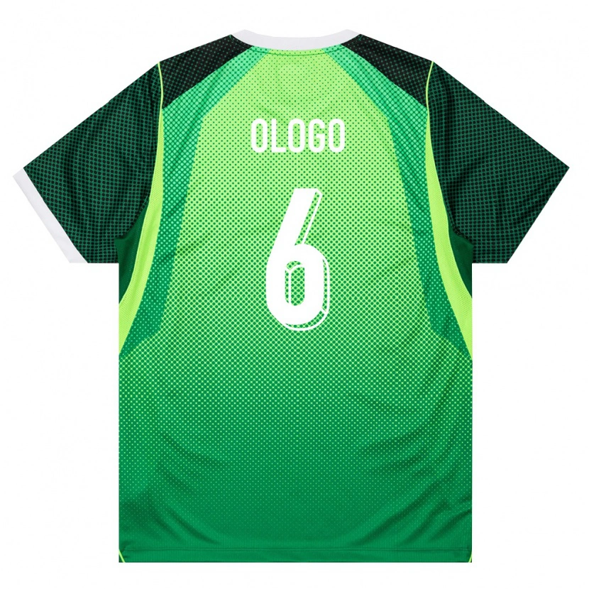 Danxen Män Nigeria Michael Ologo #6 Grön Vit Hemmatröja Matchtröjor 26-28 Tröjor T-Tröja