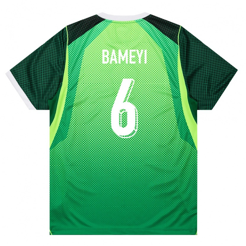 Danxen Män Nigeria Daniel Bameyi #6 Grön Vit Hemmatröja Matchtröjor 26-28 Tröjor T-Tröja