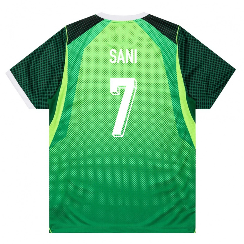 Danxen Män Nigeria Suleman Sani #7 Grön Vit Hemmatröja Matchtröjor 26-28 Tröjor T-Tröja