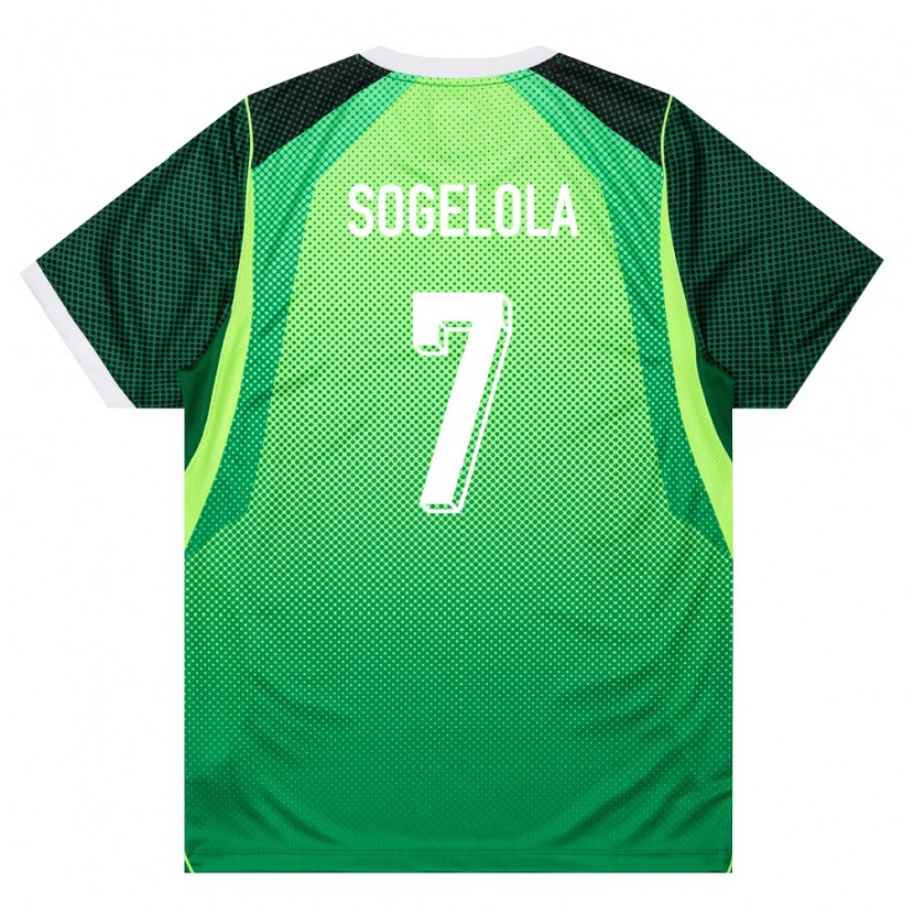 Danxen Män Nigeria Taiwo Sogelola #7 Grön Vit Hemmatröja Matchtröjor 26-28 Tröjor T-Tröja