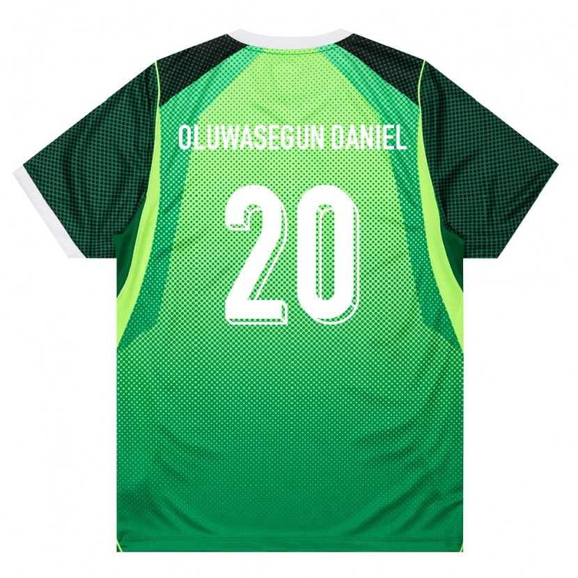 Danxen Män Nigeria Favour Oluwasegun Daniel #20 Grön Vit Hemmatröja Matchtröjor 26-28 Tröjor T-Tröja