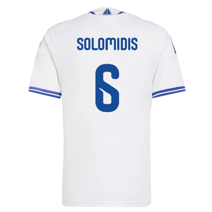 Danxen Män Grekland Fotios Solomidis #6 Vit Blå Hemmatröja Matchtröjor 26-28 Tröjor T-Tröja