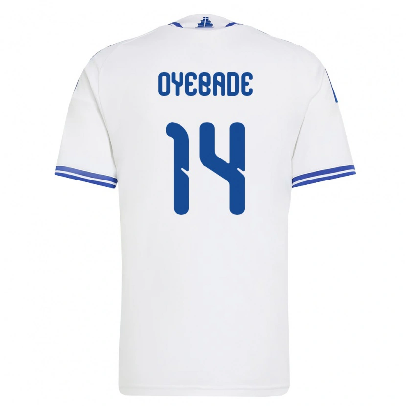 Danxen Män Grekland Rayan Oyebade #14 Vit Blå Hemmatröja Matchtröjor 26-28 Tröjor T-Tröja