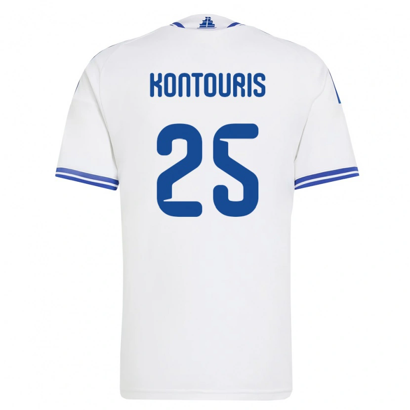 Danxen Män Grekland Sotiris Kontouris #25 Vit Blå Hemmatröja Matchtröjor 26-28 Tröjor T-Tröja