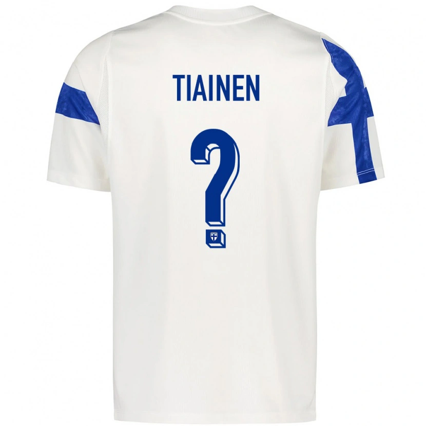 Danxen Män Finland Konsta Tiainen #0 Vit Blå Hemmatröja Matchtröjor 26-28 Tröjor T-Tröja