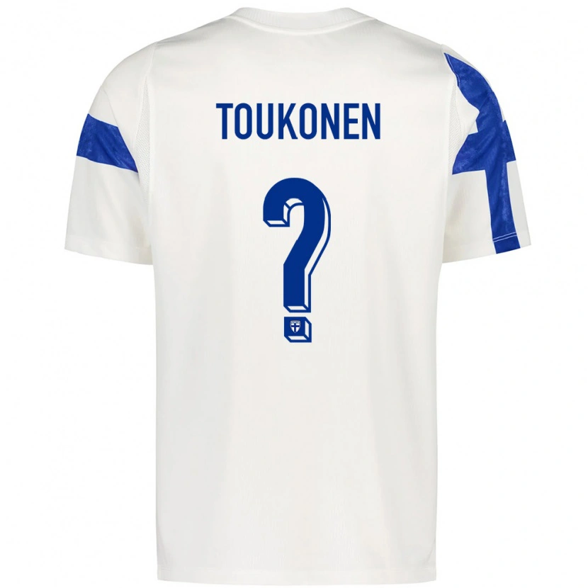 Danxen Män Finland Max Toukonen #0 Vit Blå Hemmatröja Matchtröjor 26-28 Tröjor T-Tröja