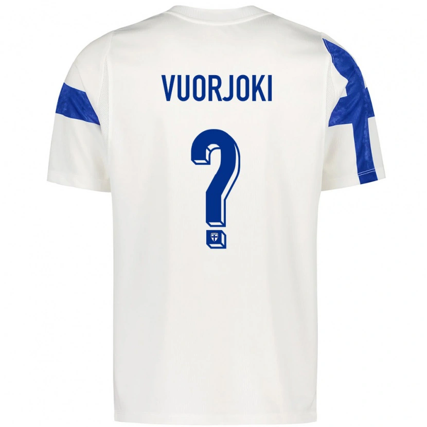 Danxen Män Finland Eero Vuorjoki #0 Vit Blå Hemmatröja Matchtröjor 26-28 Tröjor T-Tröja