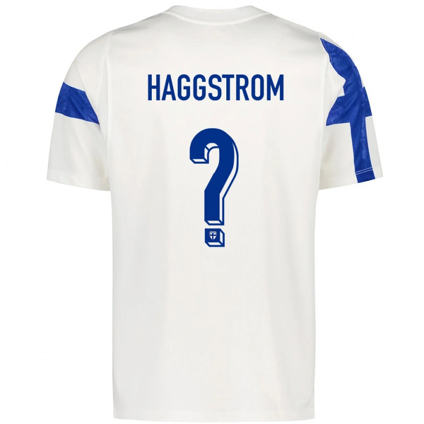 Danxen Män Finland Oscar Häggström #0 Vit Blå Hemmatröja Matchtröjor 26-28 Tröjor T-Tröja