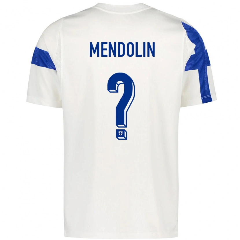 Danxen Män Finland Rasmus Mendolin #0 Vit Blå Hemmatröja Matchtröjor 26-28 Tröjor T-Tröja