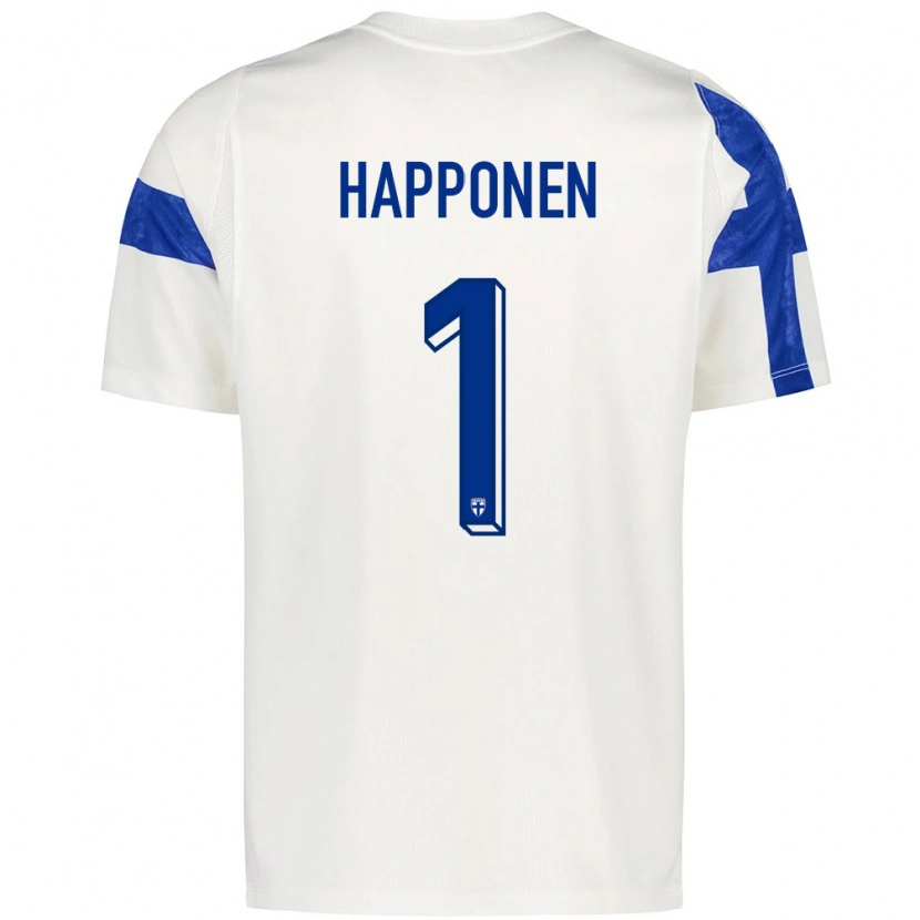 Danxen Män Finland Ukko Happonen #1 Vit Blå Hemmatröja Matchtröjor 26-28 Tröjor T-Tröja
