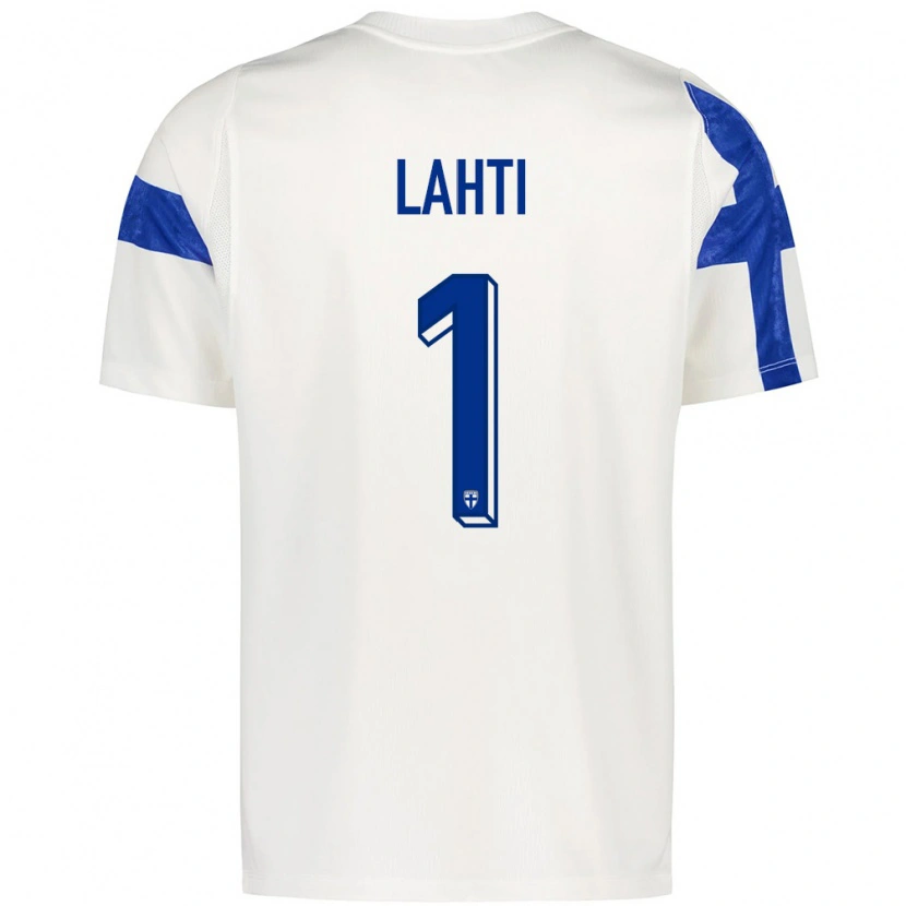 Danxen Män Finland Elias Lahti #1 Vit Blå Hemmatröja Matchtröjor 26-28 Tröjor T-Tröja