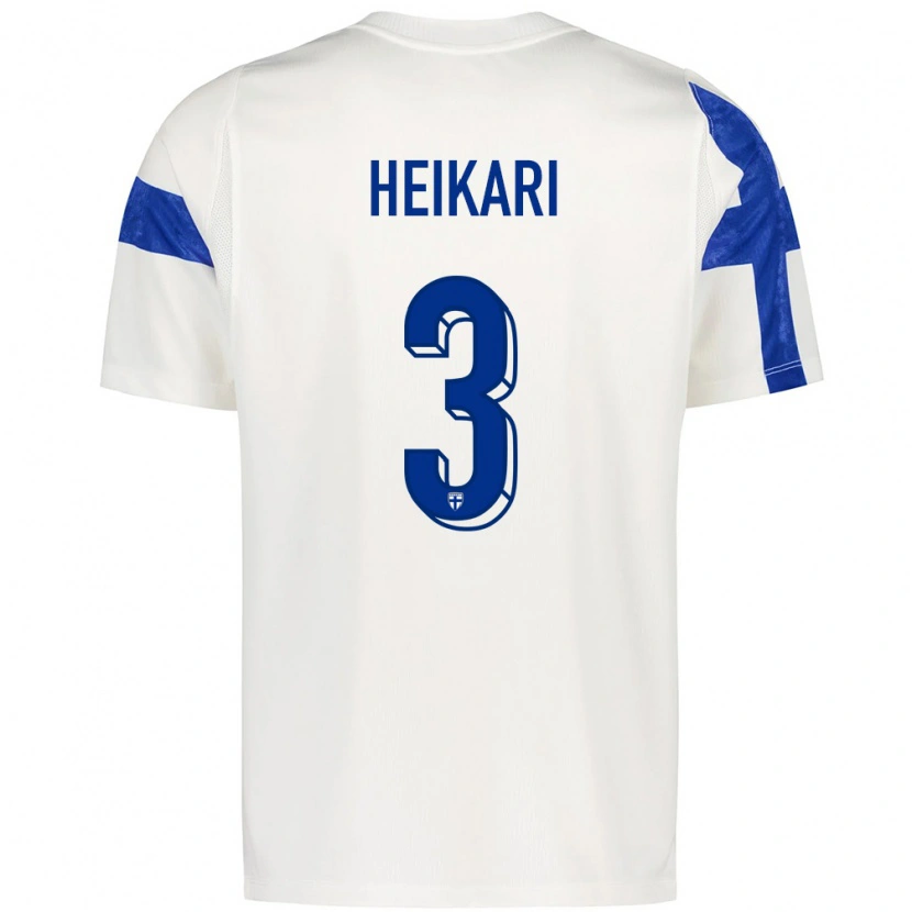 Danxen Män Finland Samuel Heikari #3 Vit Blå Hemmatröja Matchtröjor 26-28 Tröjor T-Tröja