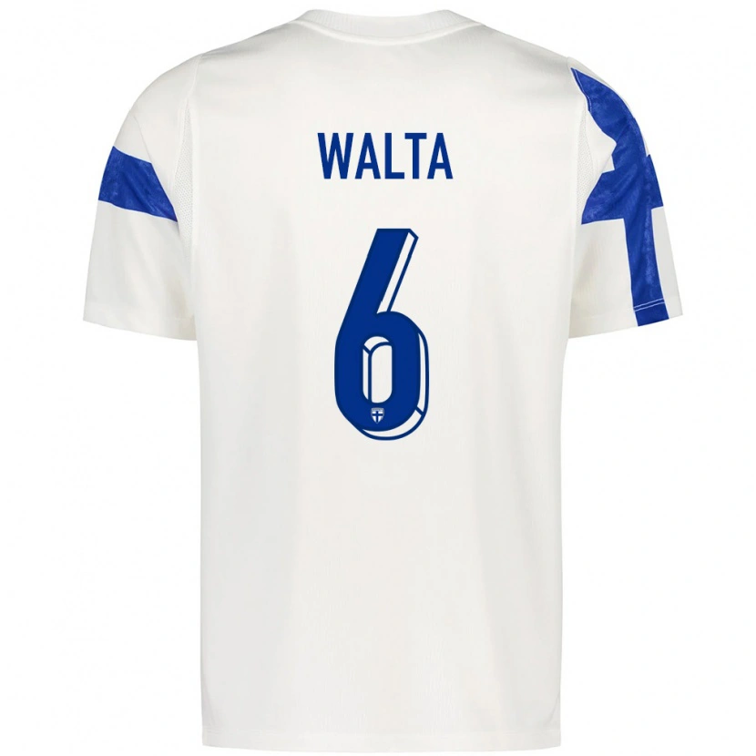 Danxen Män Finland Leo Walta #6 Vit Blå Hemmatröja Matchtröjor 26-28 Tröjor T-Tröja