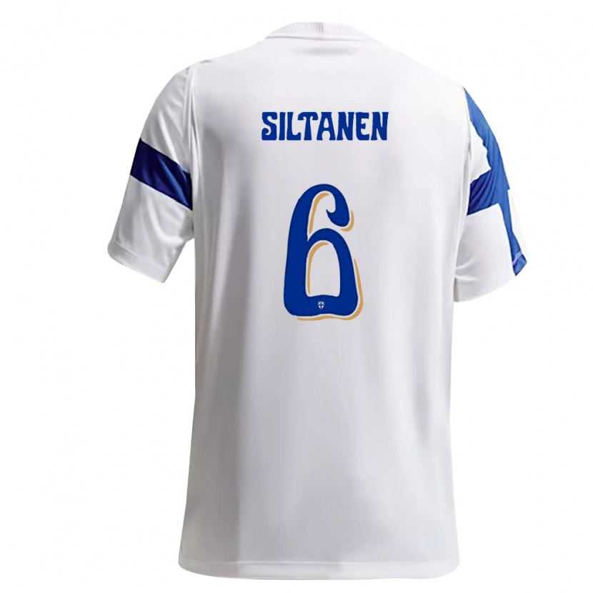 Danxen Män Finland Matias Siltanen #6 Vit Blå Hemmatröja Matchtröjor 26-28 Tröjor T-Tröja