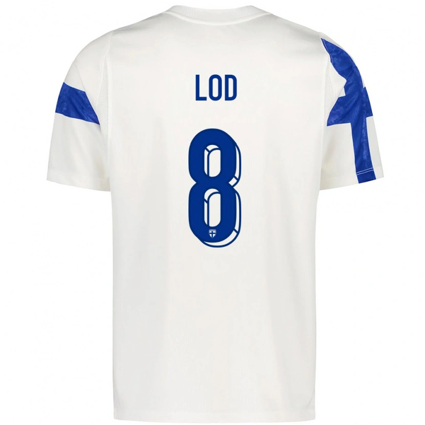 Danxen Män Finland Robin Lod #8 Vit Blå Hemmatröja Matchtröjor 26-28 Tröjor T-Tröja