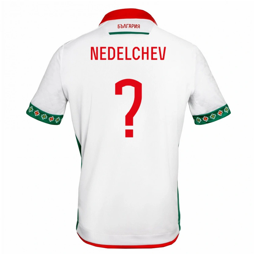 Danxen Män Bulgarien Nikolay Nedelchev #0 Vit Grön Röd Hemmatröja Matchtröjor 26-28 Tröjor T-Tröja